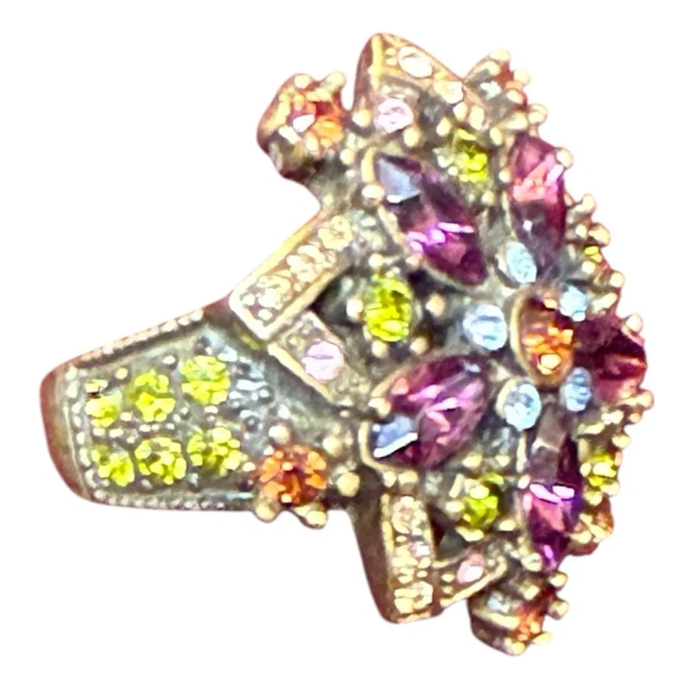 Heidi Daus Authentic Vintage-Style Statement Ring “Breathless” Size 9 NWOT - Picture 3 of 5